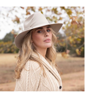 Gardenia Felt Taupe Hat