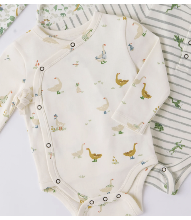 Organic Cotton L/S Kimono One Piece-choose from 2 patterns