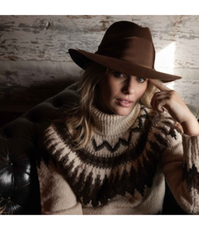 Gardenia Felt Hat, Cocoa