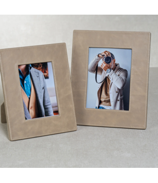Bellecote Mink Leather 5X7 Picture Frame