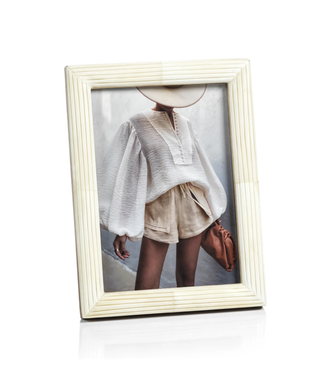 Palomar Etched White Bone 5X7 Frame