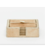 Blue Pheasant Browmley Beige Hide Coasters, Set of 6