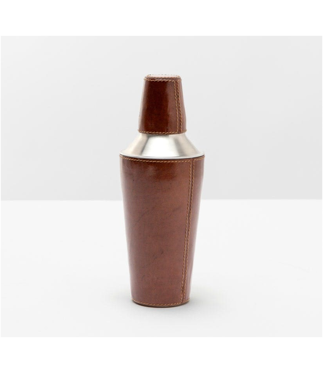 Blue Bristol Tobacco Leather Cocktail Shaker