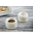 Blue Pheasant Mavis White Marble Pinch Bowls, Set of 2