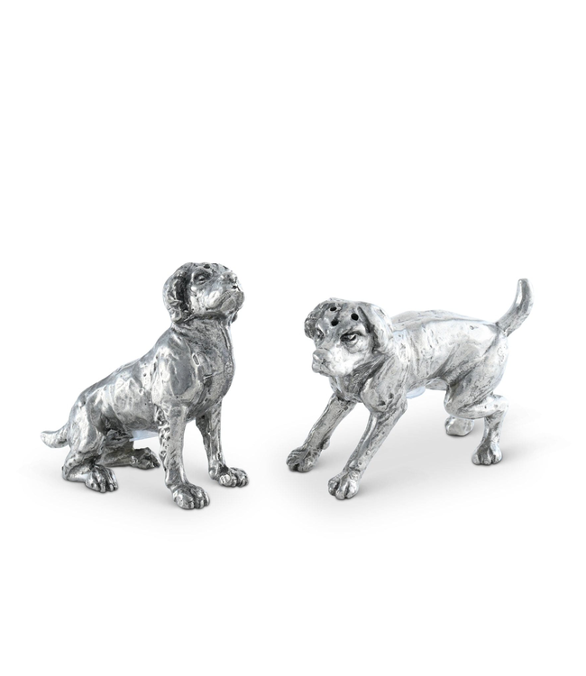 Pewter Spaniel Salt & Pepper Set