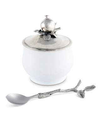 Pomegranate Sugar Bowl & Spoon