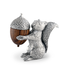 Pewter Squirrel w/ Wood Acorn Salt and Pepper Set