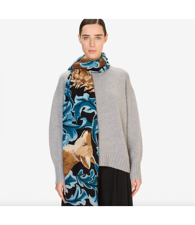 Leonard Wool Blue Scarf