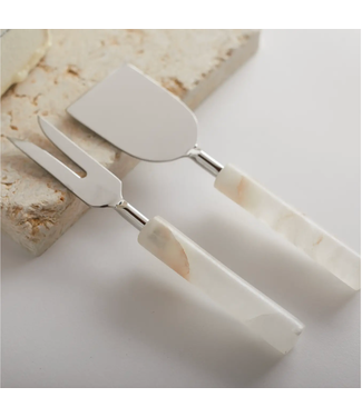 The Collective Santo Alabaster Cheese Knives s/2