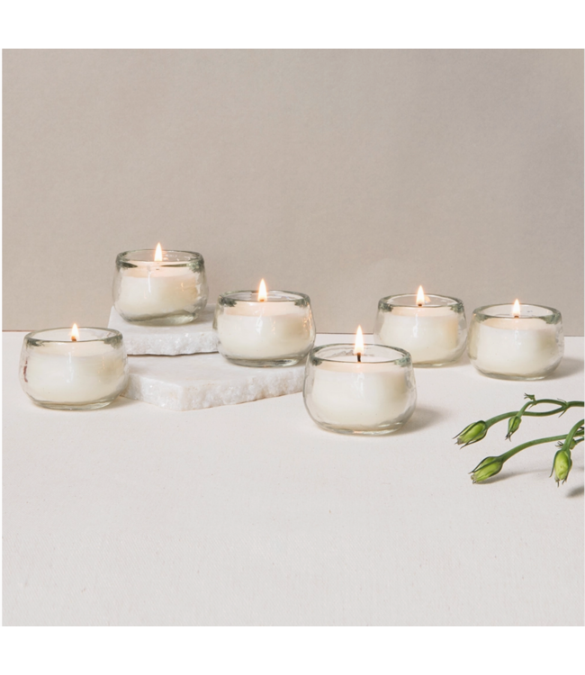 Pebbled Filled Mini-Votive Candle-unscented