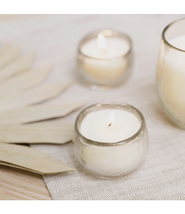 Pebbled Filled Mini-Votive Candle-unscented