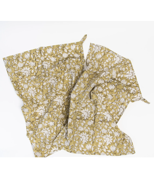 Emmy Cotton Block Print Tea Towels- s/2