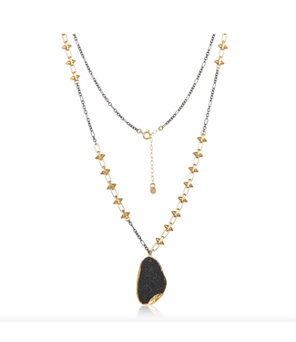 Mabel Chong Black Druzy Necklace