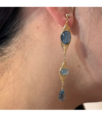 Mabel Chong Hagia Aqua Drop Earrings