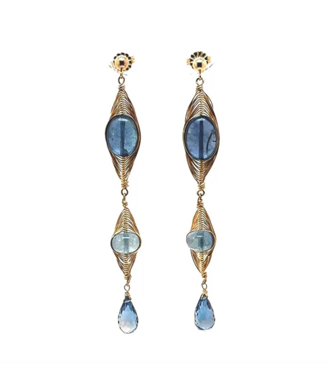Hagia Aqua Drop Earrings
