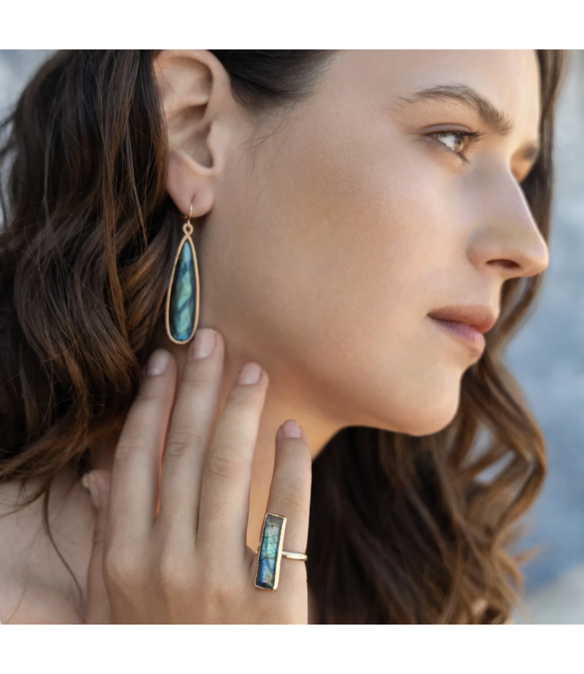 Labradorite Teardop Earrings