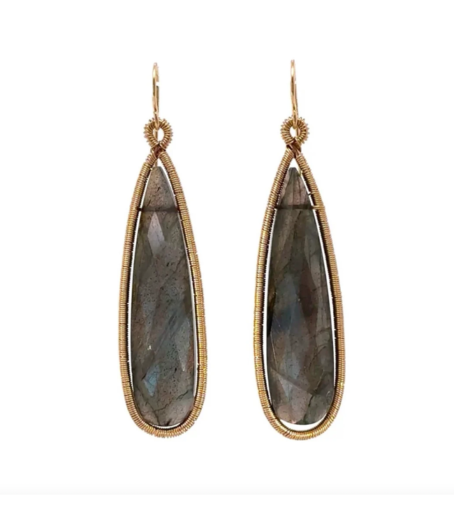 Labradorite Teardop Earrings