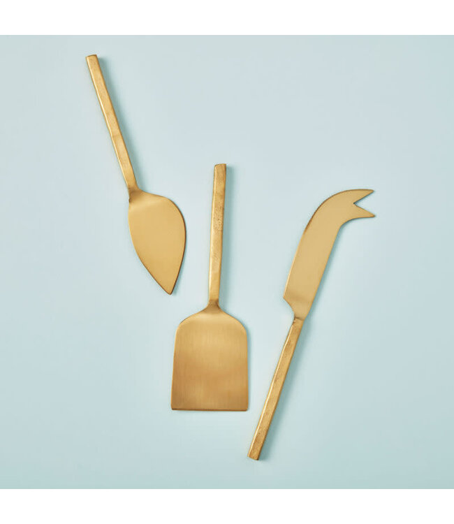 Matte Gold Cheese Set