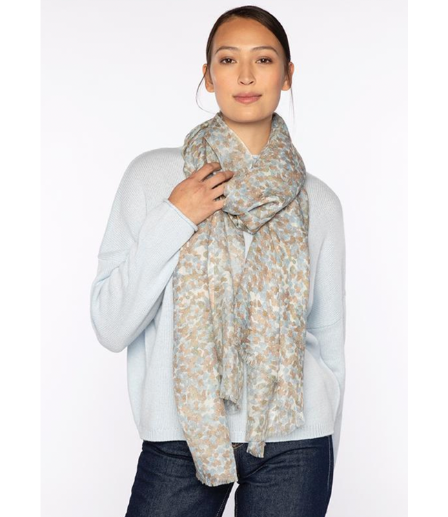 Pebble Print Scarf-Taupe
