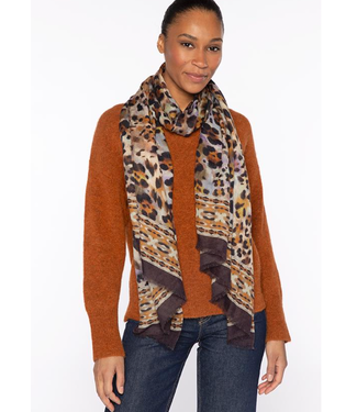 Leopard Cashmere/Silk Print Scarf