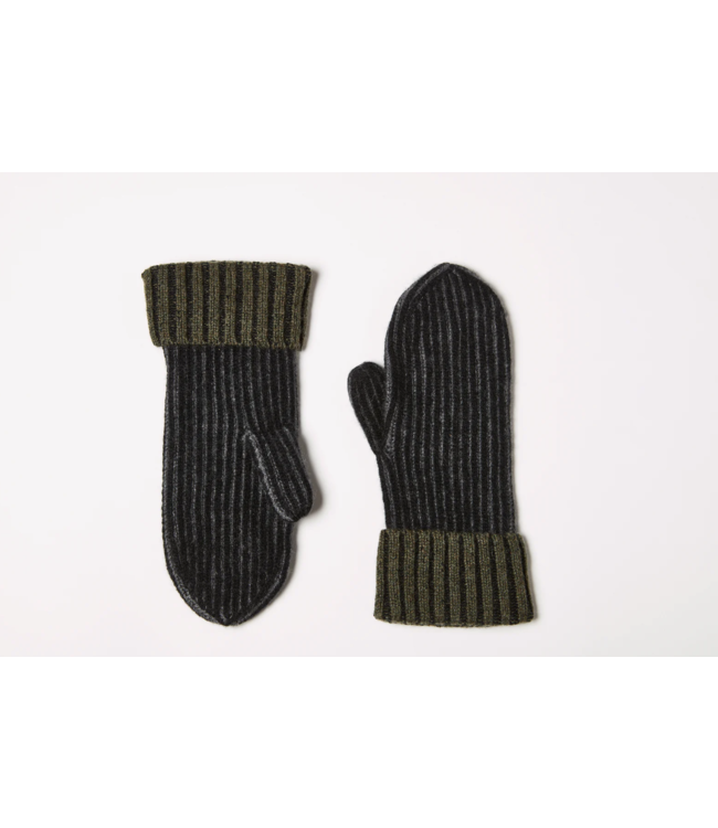 Cashmere Plaited Rib Mitten- available in 2 colors