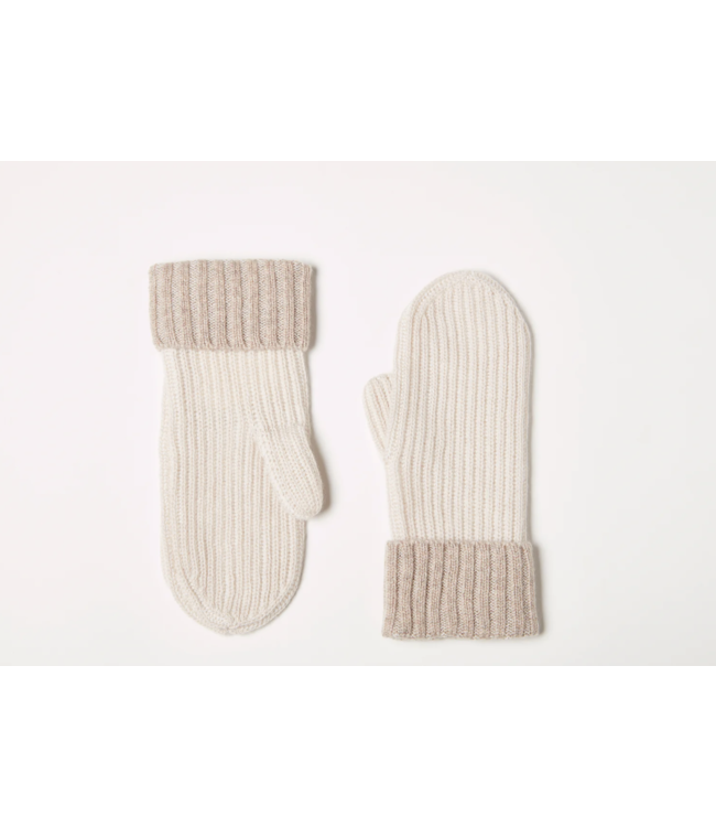 Cashmere Plaited Rib Mitten- available in 2 colors