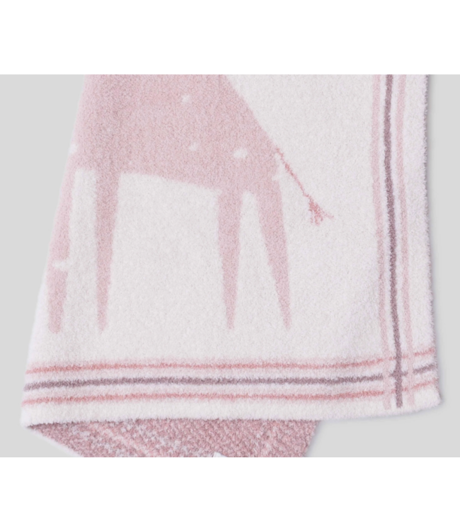 Giraffe Stroller Blanket-Dusty Rose