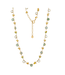 Mabel Chong Mini Bezel Aqua Half Moon Necklace
