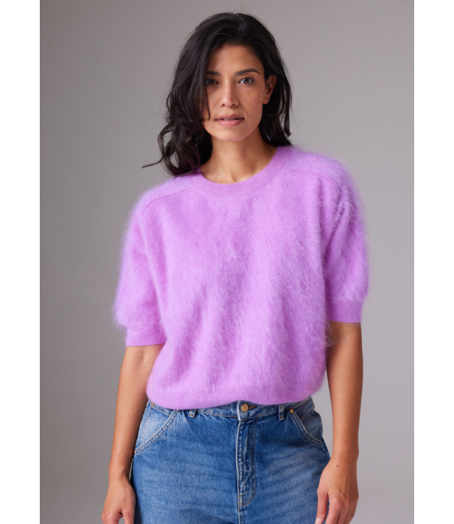 Belli Brushed Cashmere Tee-available in light grey
