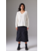 Crush Cashmere Pomelo Cashmere Chunky V-Neck Sweater-available in beige