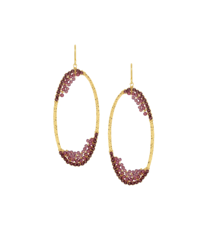 Claret Ombre Oval Hoops