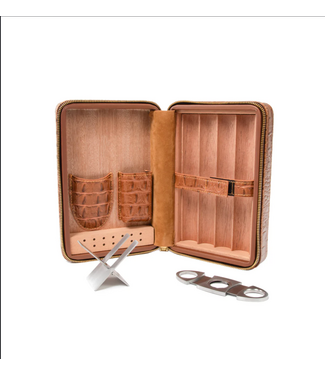 Brouk & Co. Cain Croco Cigar Travel Case