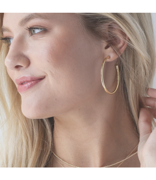 Round Gold Filled 2" Smooth Hoop