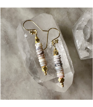 Robindira Unsworth White Opal Drop Earrings