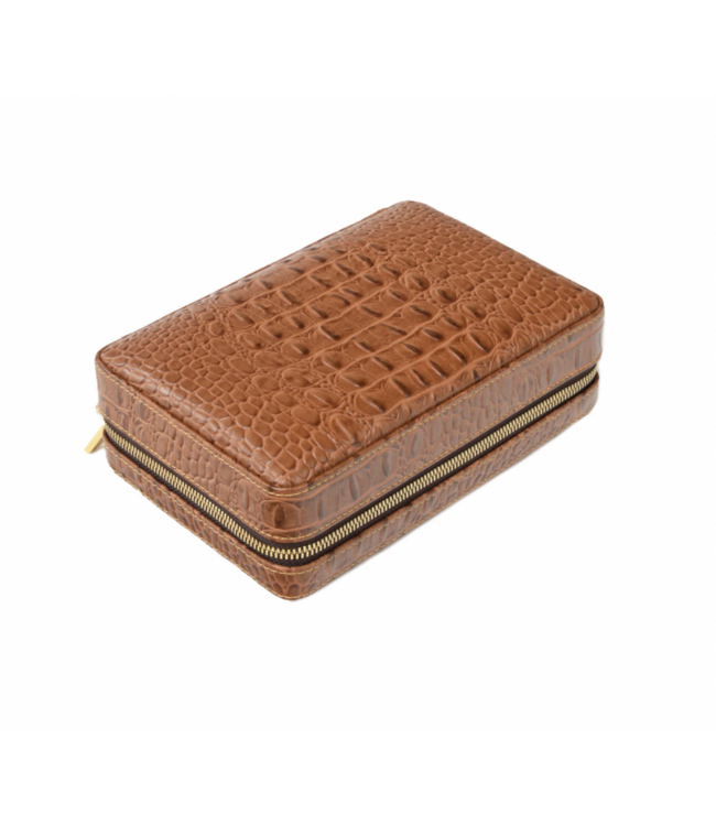 Cain Croco Cigar Travel Case