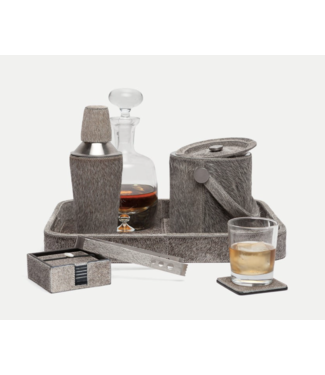 Blue Pheasant Browmley Grey Hide Cocktail Shaker