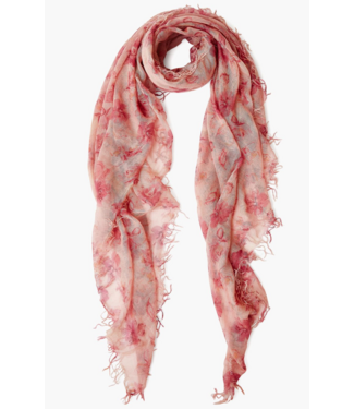 Silk/Cashmere French Floral Scarf