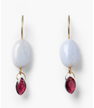 Blue Lace Agate Earrings