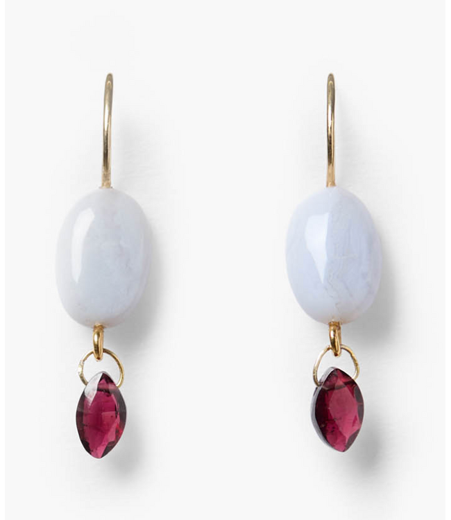 Blue Lace Agate Earrings