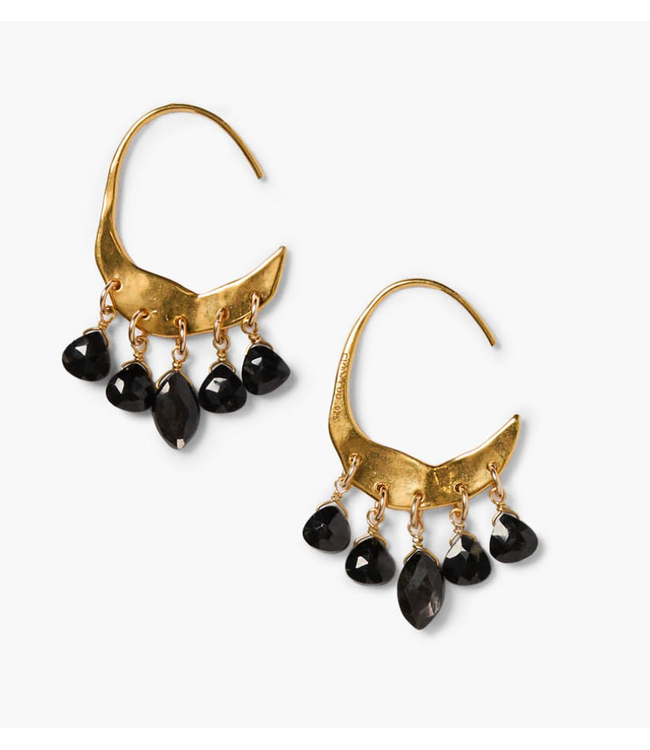 Black Spinel Earrings