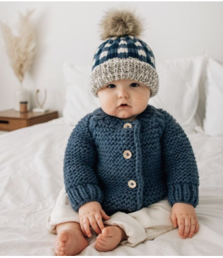 Huggalugs Slate Blue Cardigan