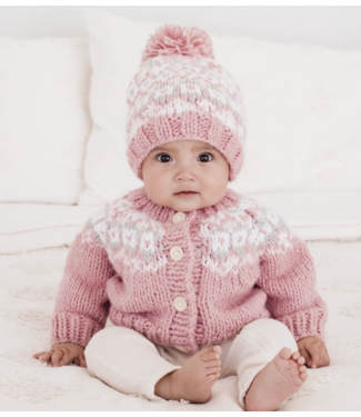 Huggalugs Fairisle Rosy Cardigan