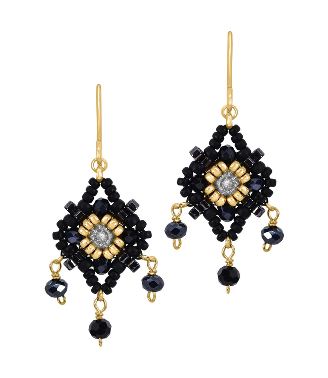 Crystal Miyuki Beaded Earrings
