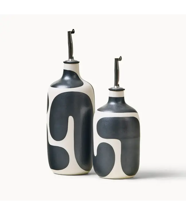 Oil/Vinegar Cruet- Tall/Black