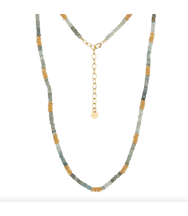 Moss Aquamarine Daisy Choker