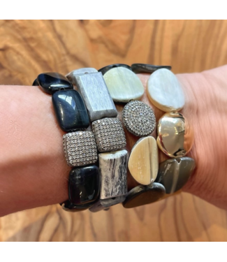 Nathan & Mo Black Lotus Bracelet-pictured on left