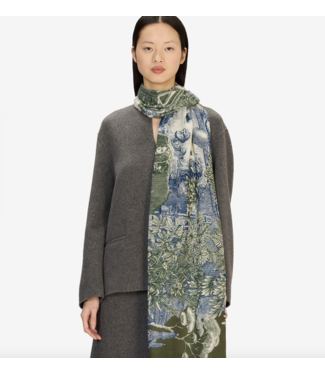 Inoui Editions Khaki Wool/Silk Piranesi Scarf
