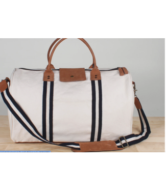 Tourist Duffel Bag w Leather Handles and Bottom