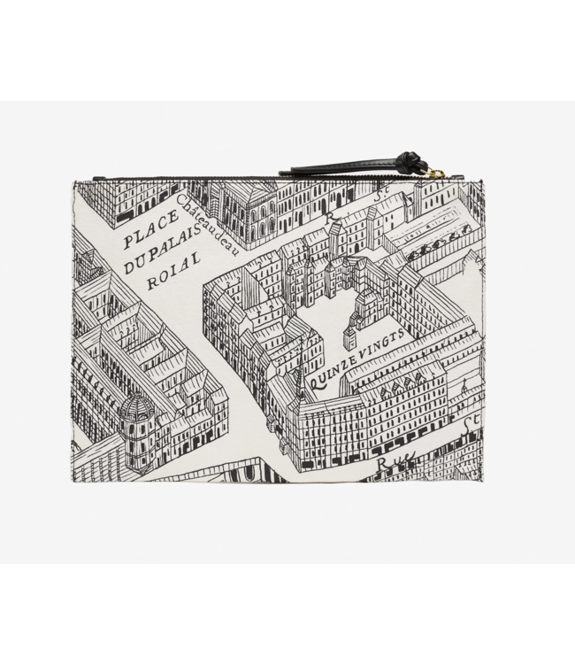 Louvre Black Cotton Pouch