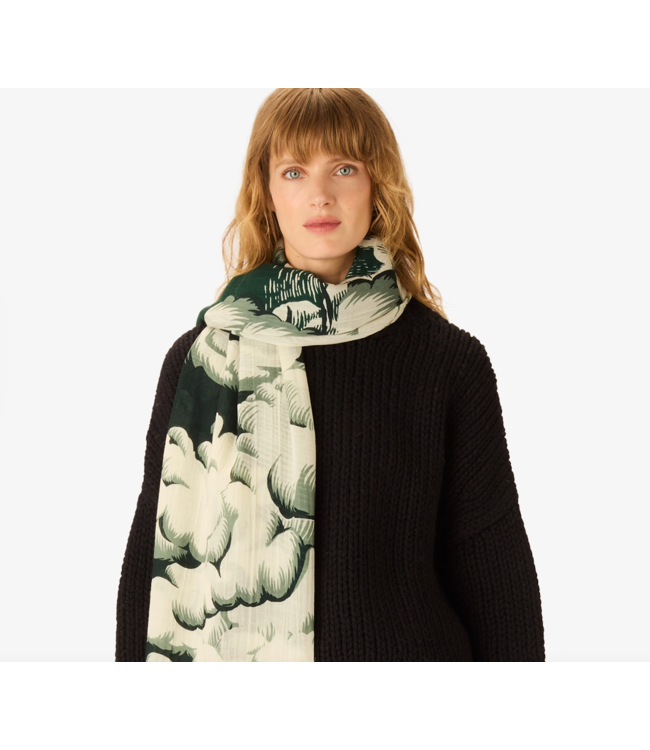 Hiver (Winter) Green Wool Scarf